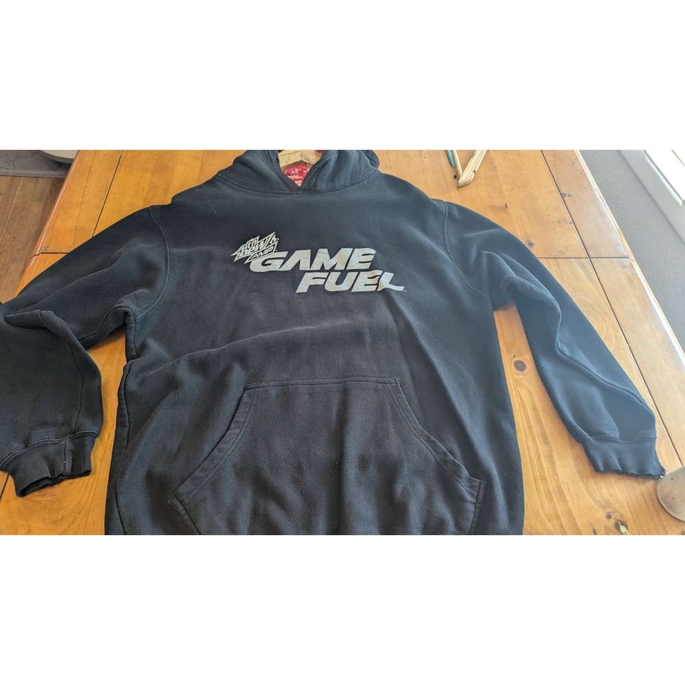 Mountain Dew Amp Game Fuel Black Hoodie Men's Gaming Esports‎